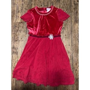 American girl red velvet dress size 12